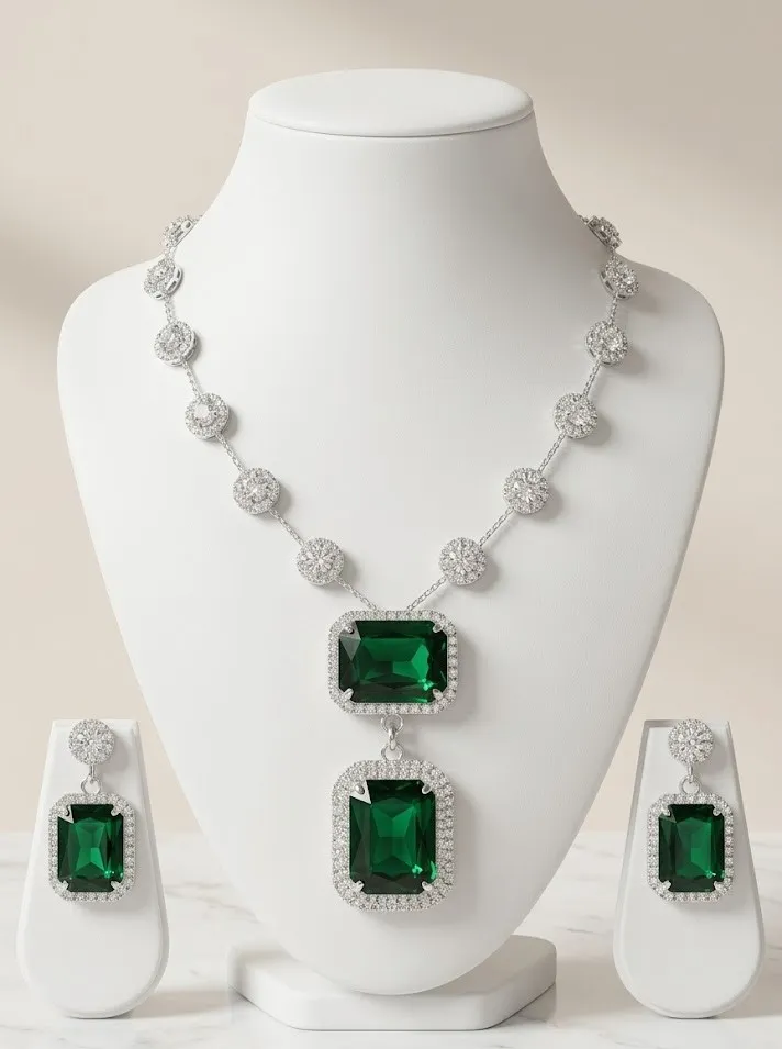Elite Emerald Cushion-Cut AD Set