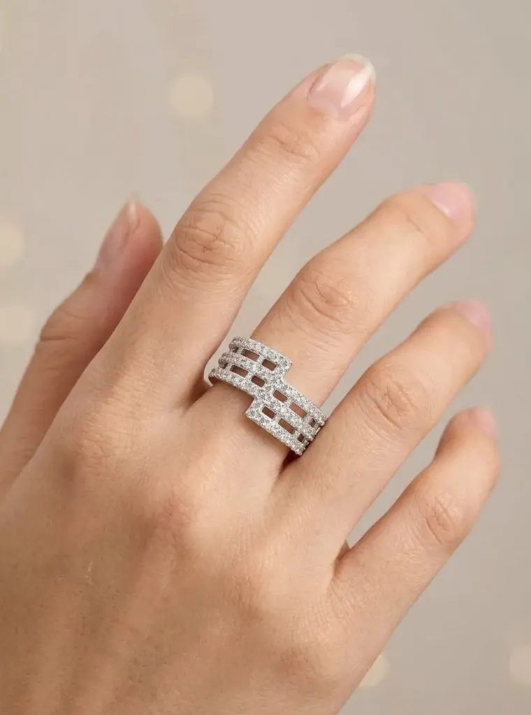 AD Luxe Geometric Ring