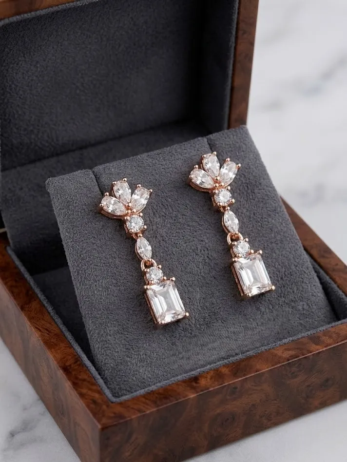 Artiq rose gold AD Earing